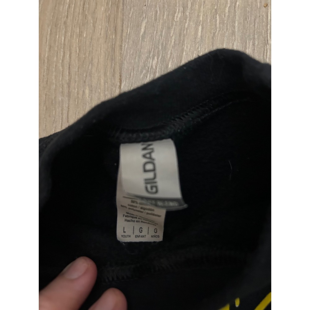 Black & Gold Tigers Sweatshirt Youth Large Crewneck Pullover- Loreauville - Picture 2 of 3